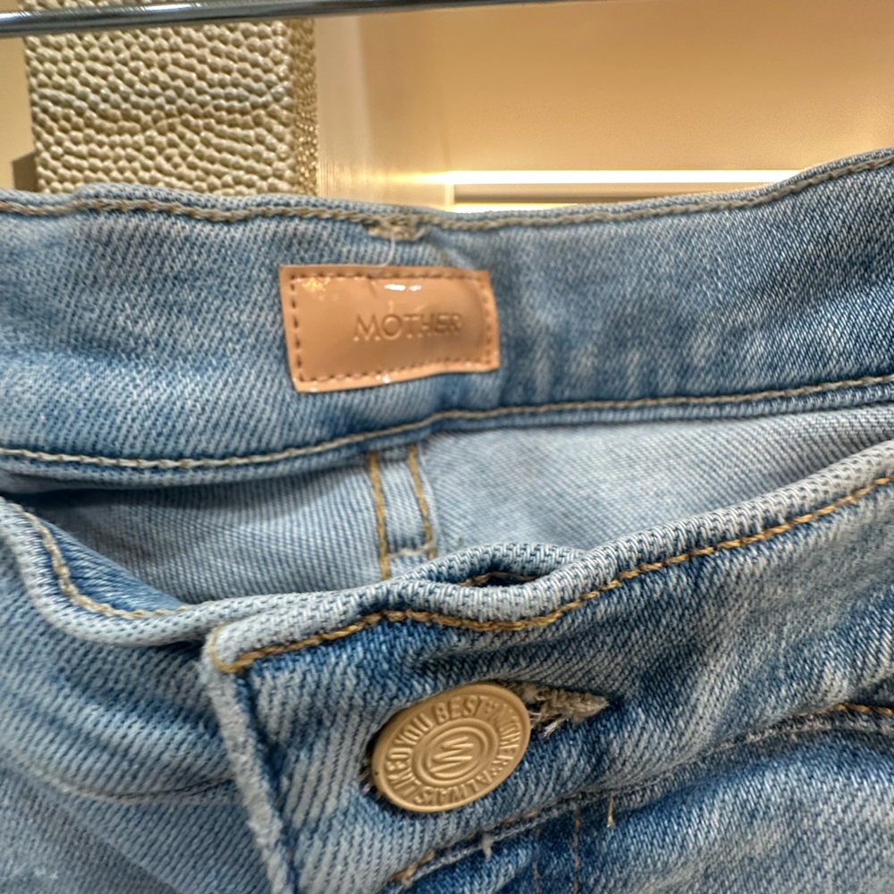 MOTHER Light Blue Ankle Jeans Size 34 - Picture 3 of 7